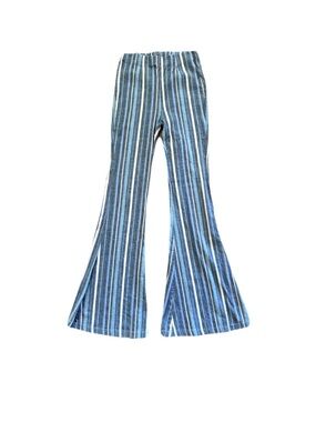 Striped Blue Flare Pants Free People